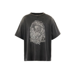 Saint Michael Eternal Fingerprint Washed Black Vintage Tee