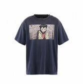 Saint Michael Pluto Anime Washed Navy Vintage Tee