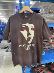 Saint Michael Psychotic Saint Vintage Brown Tee