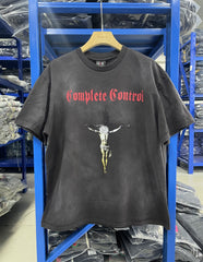 Saint Michael Complete Control Crucifix Vintage Black Tee