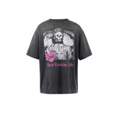 Saint Michael Love Dual‑Sided Vintage Black Tee