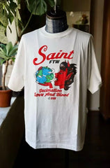 Saint Michael FTW Vintage Graphic Tee White