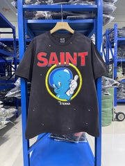 Saint Michael Cartoon Eterna Splash Black Tee