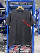Saint Michael No Weapon Formed Washed Black Pocket Tee