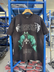 Saint Michael Bat Graphic Vintage Washed Tee