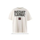 Saint Michael Instant Karma Off‑White Text Print Tee