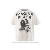 Saint Michael Imagine Peace Off‑White Graphic Tee
