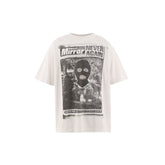 Saint Michael Daily Mirror Newspaper Print Off‑White Tee