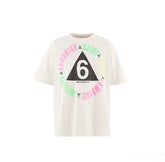 Saint Michael Number 6 Gradient Ring Off‑White Tee