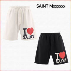 Saint Michael I Love Saint Heart Sweat Shorts