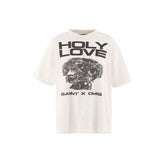 Saint Michael Holy Love Engine Graphic Off‑White Tee