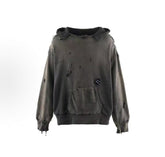 Saint Michael Patch Logo Distressed Washed Hoodie