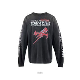 Saint Michael Cowboy Bebop Spaceship Vintage Black Long Sleeve Tee