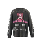 Saint Michael Pluto Anime Vintage Washed Long Sleeve Tee