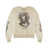 Saint Michael Rose Jesus Vintage Crewneck Sweatshirt