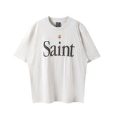 Saint Michael Rainbow Apple Saint Off‑White Vintage Tee