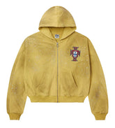 Vale Forever Sun Clustered Zip Up Hoodie Yellow