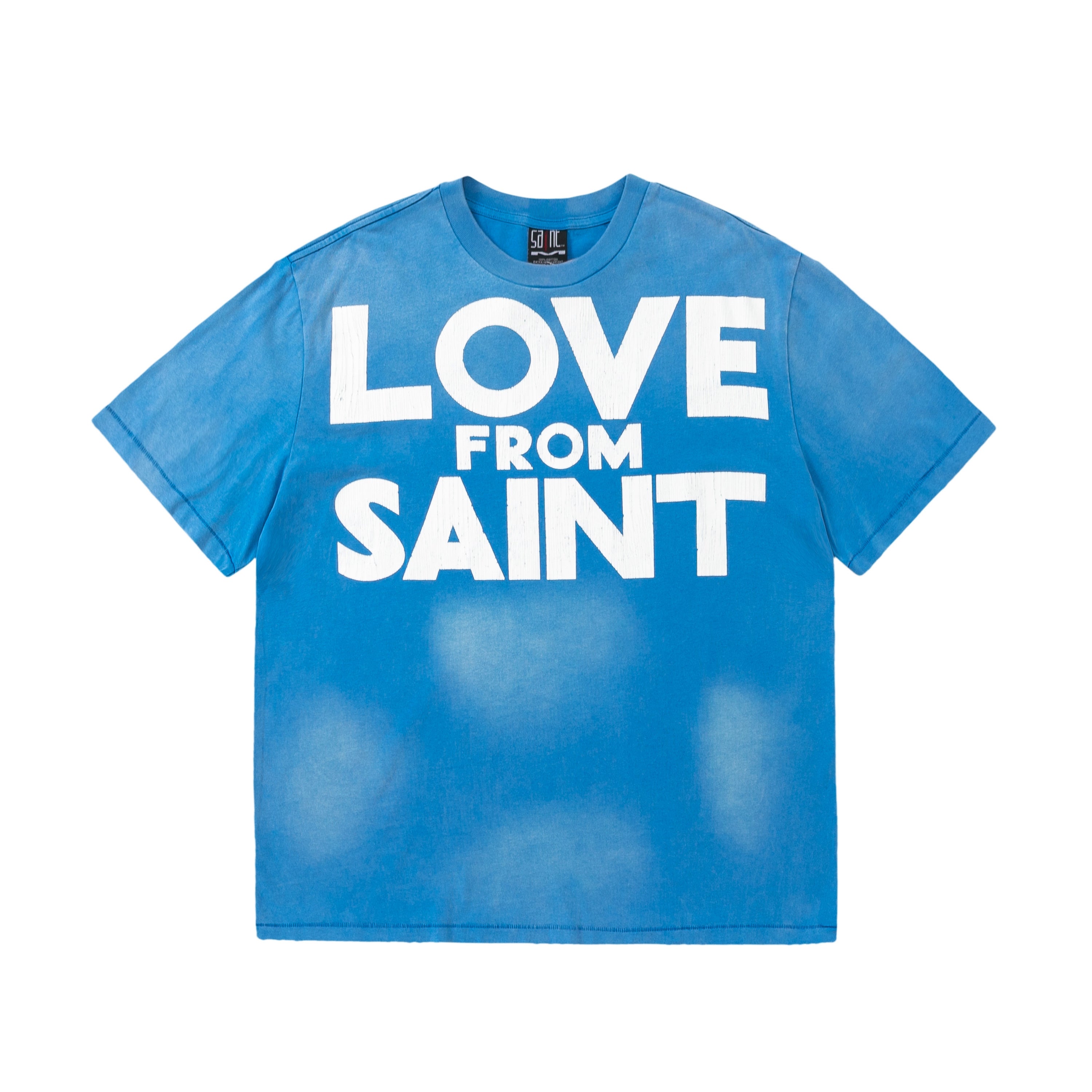 Saint Michael Love From Saint Washed Blue Vintage Tee