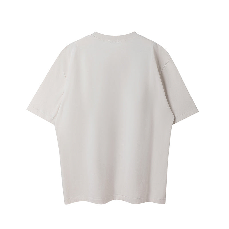 Saint Michael Big Damage Destination Collage Vintage Off‑White Tee