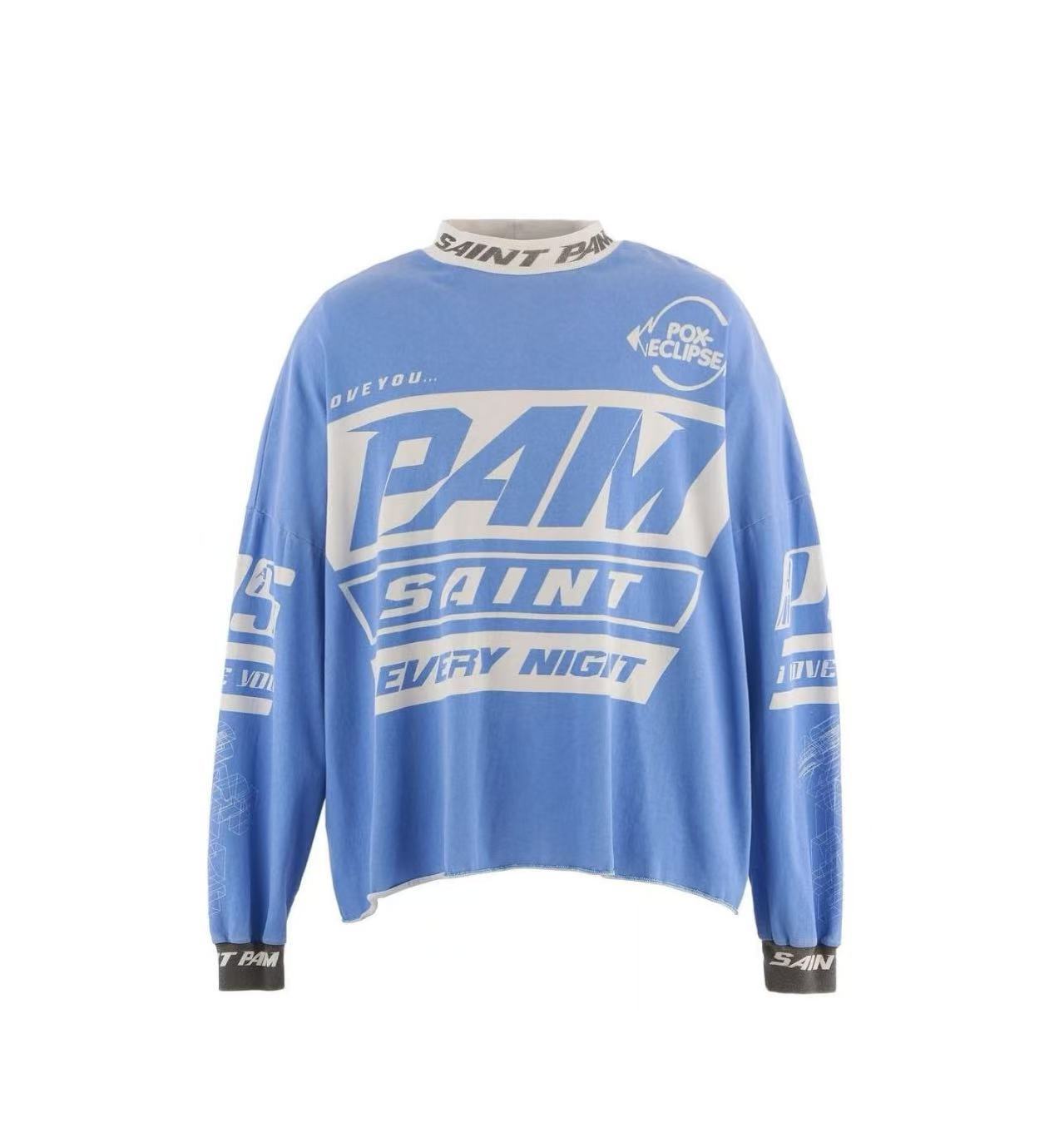 Saint Michael PAM Racing Style Blue Oversized Long Sleeve Tee