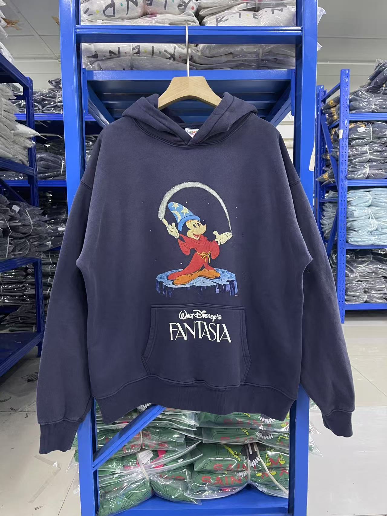 Saint Michael Fantasia Mickey Washed Navy Hoodie