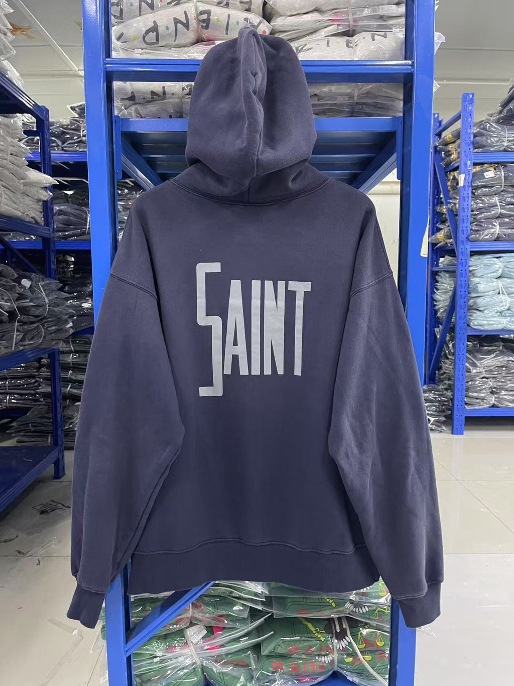 Saint Michael Fantasia Mickey Washed Navy Hoodie