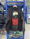 Saint Michael Dead Soul Daisy Washed Black Hoodie