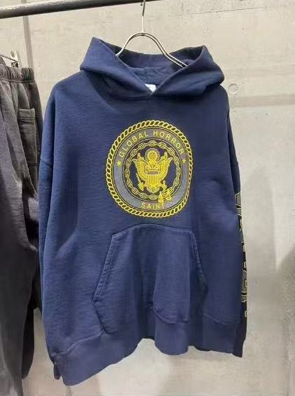 Saint Michael Global Horror Navy Hoodie