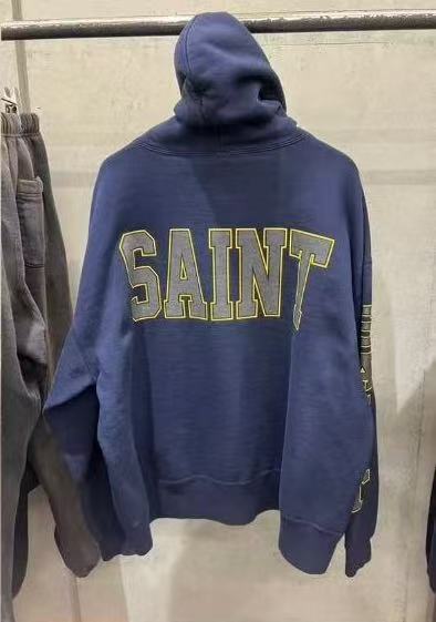 Saint Michael Global Horror Navy Hoodie