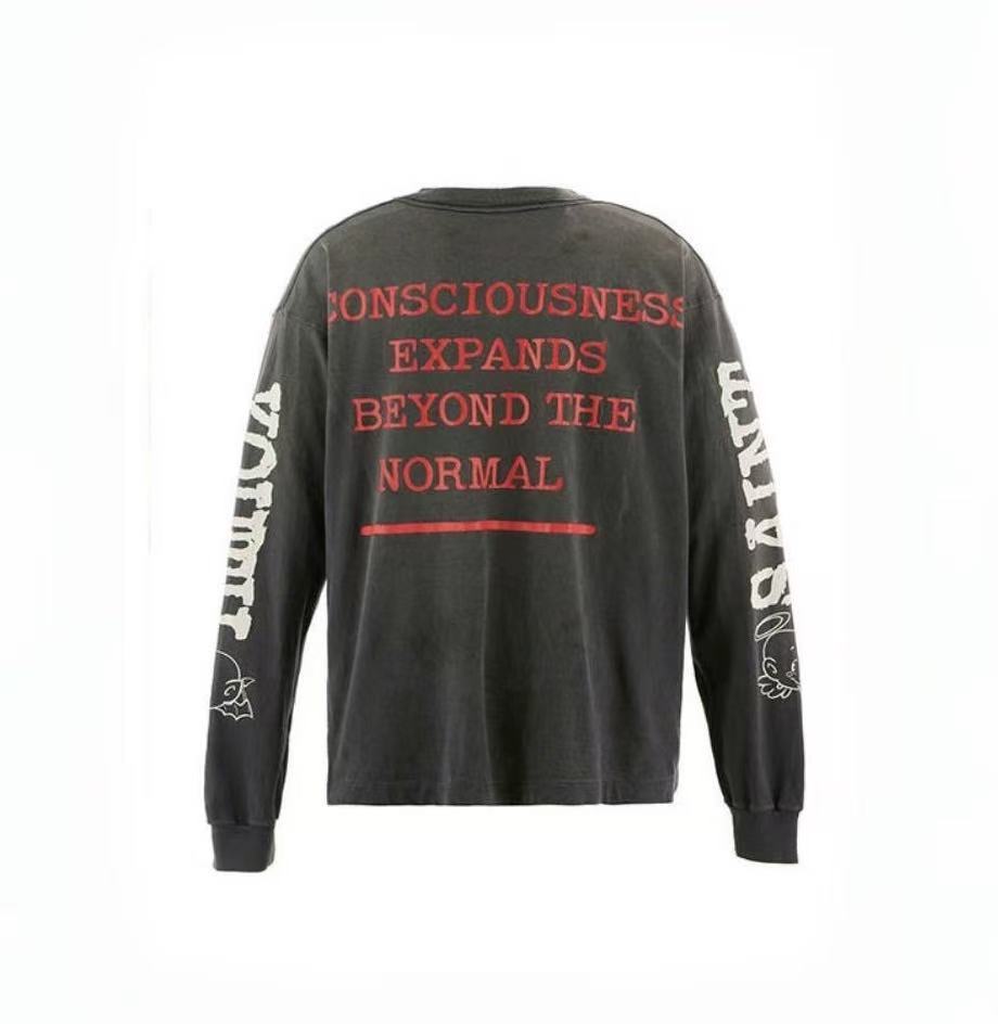 Saint Michael Saint Youth Washed Black Long Sleeve Tee