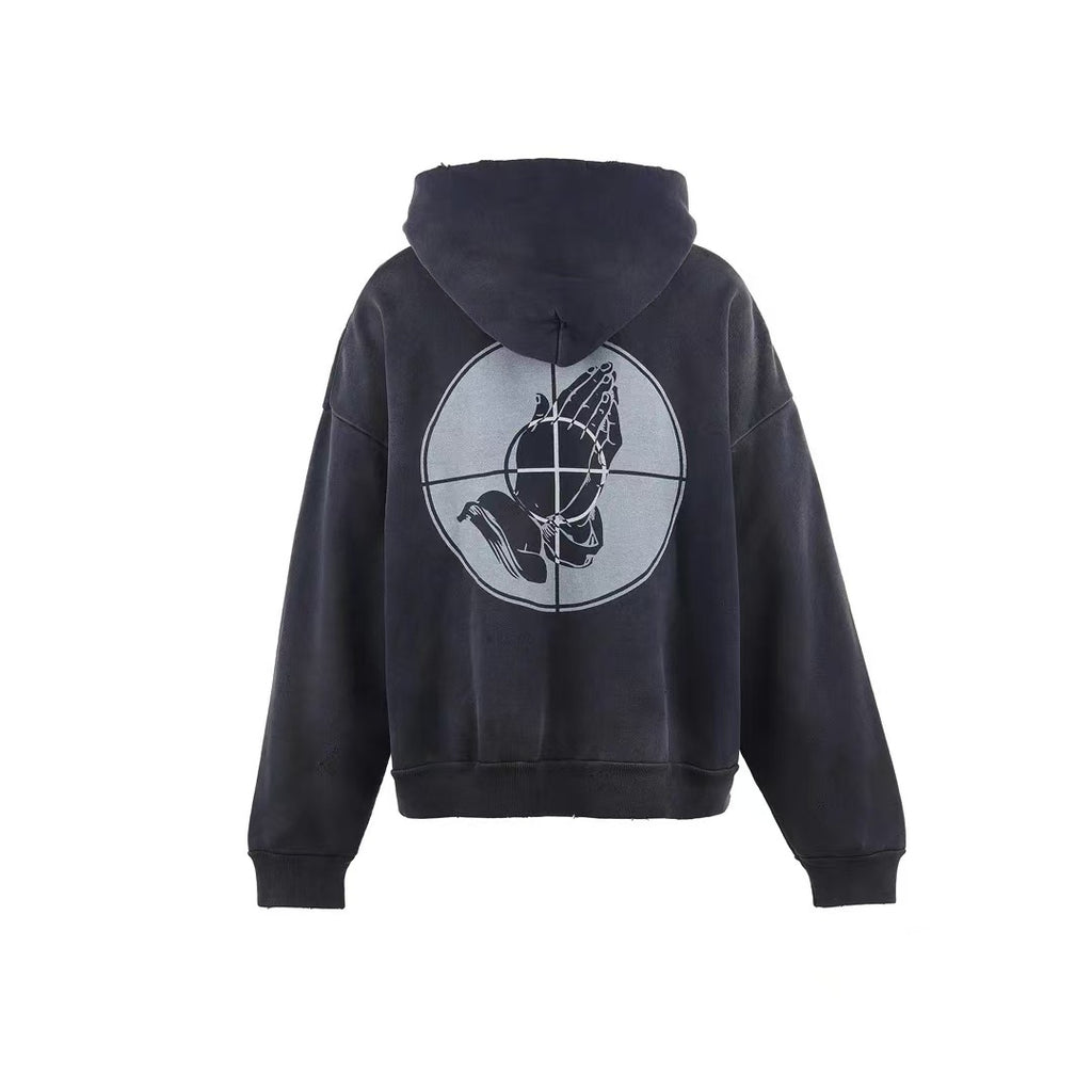 Saint Michael Eternal Praying Hands Washed Hoodie