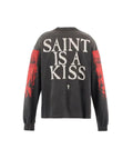 Saint Michael Saint Is A Kiss Washed Black Long Sleeve Tee