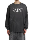 Saint Michael Washed Saint Logo Long Sleeve Tee