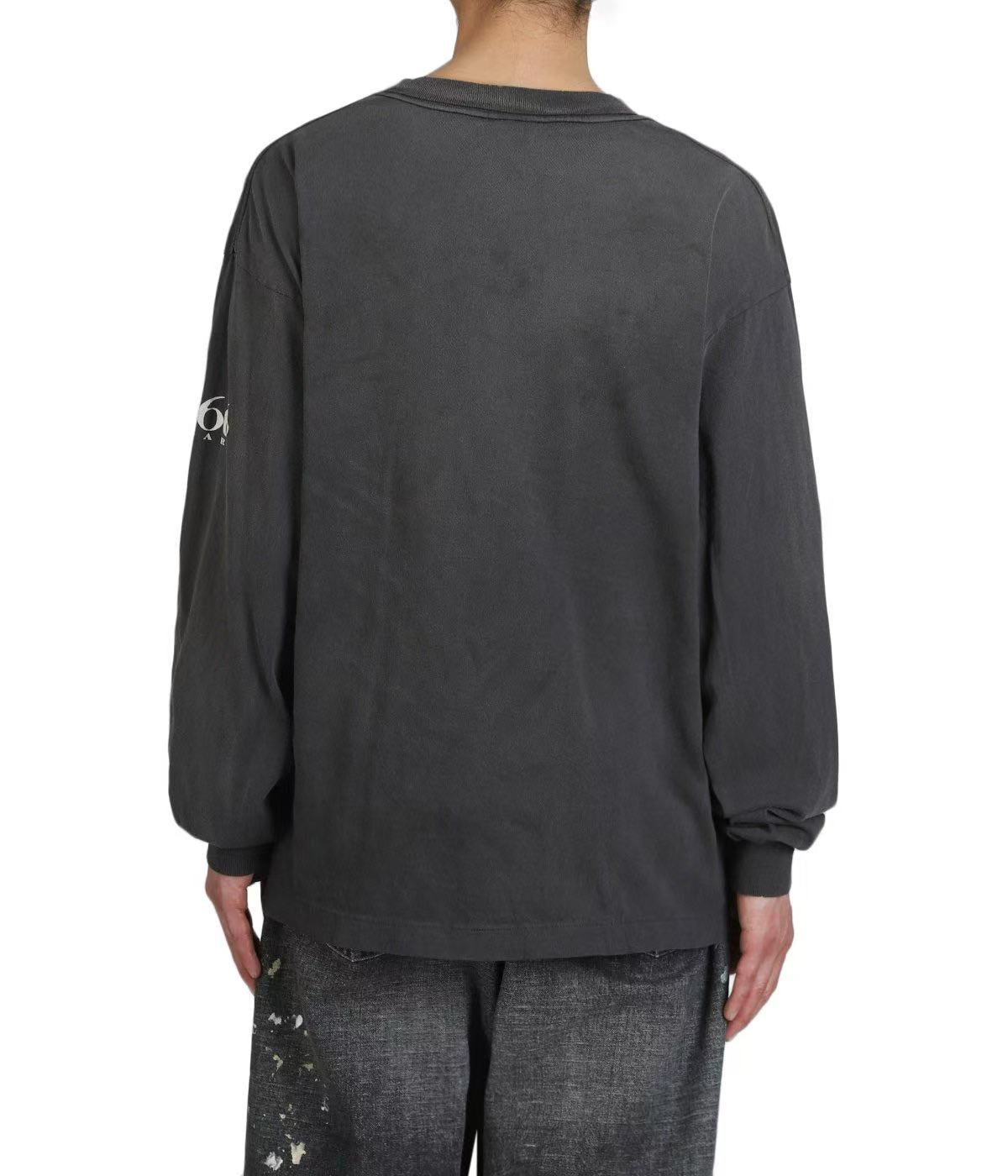 Saint Michael Washed Saint Logo Long Sleeve Tee