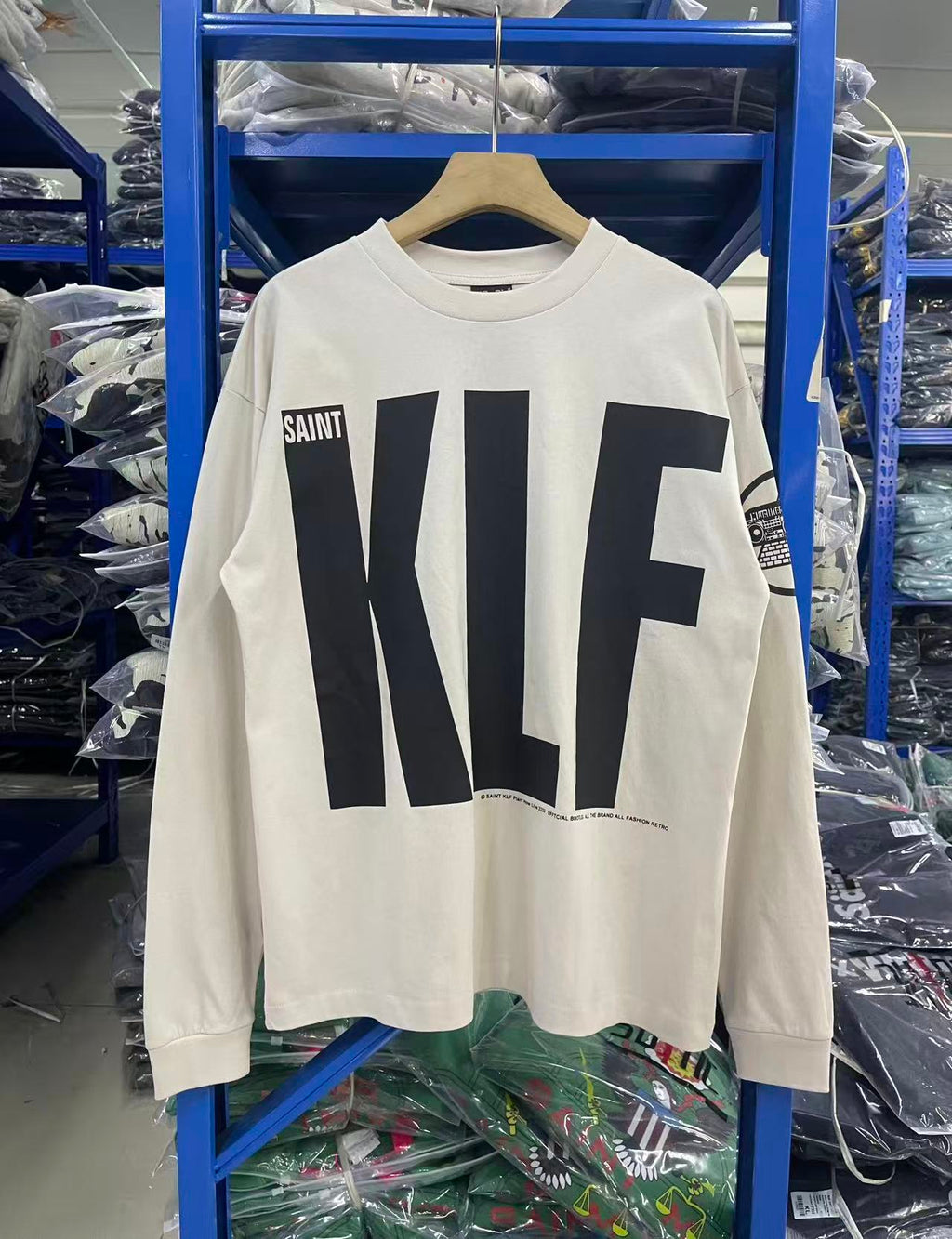 Saint Michael KLF Off‑White Graphic Long Sleeve Tee