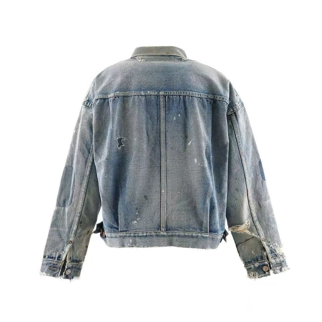 Saint Michael Distressed Vintage Denim Jacket
