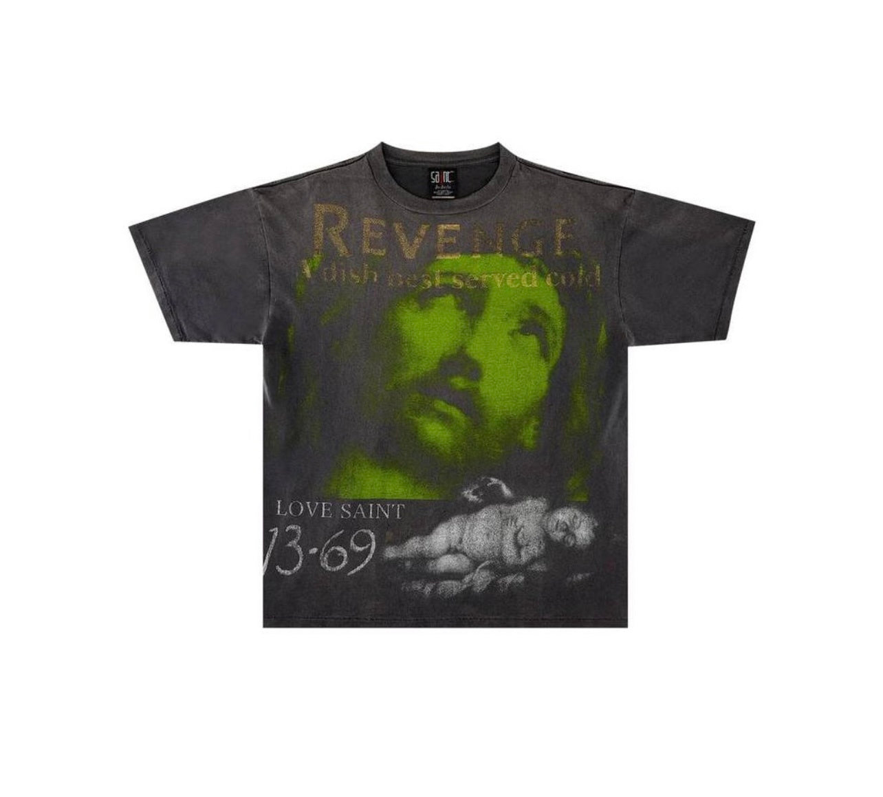 Saint Michael Revenge Washed Black Vintage Tee