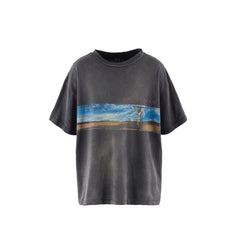 Saint Michael Desert Crucifix Washed Black Vintage Tee