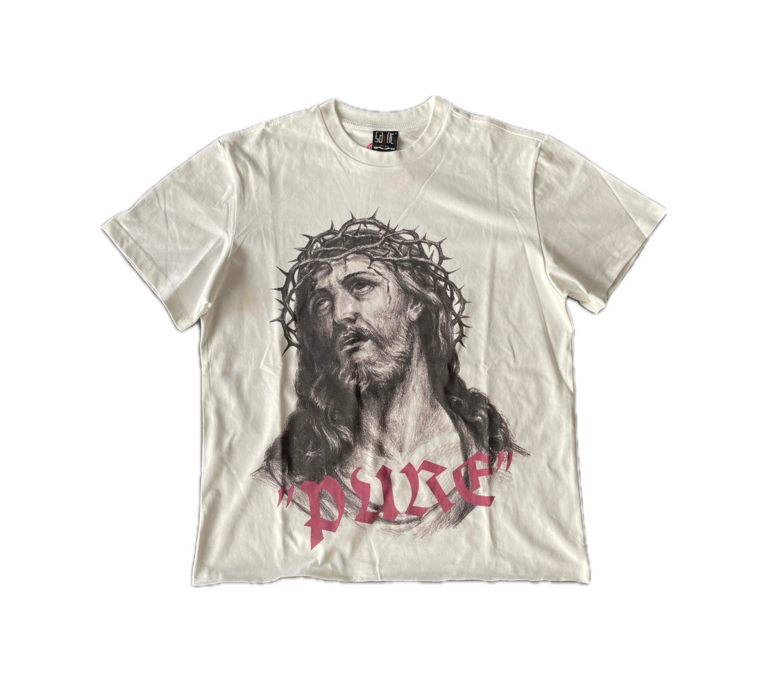 Saint Michael Pure Holy Saint Off‑White Vintage Tee