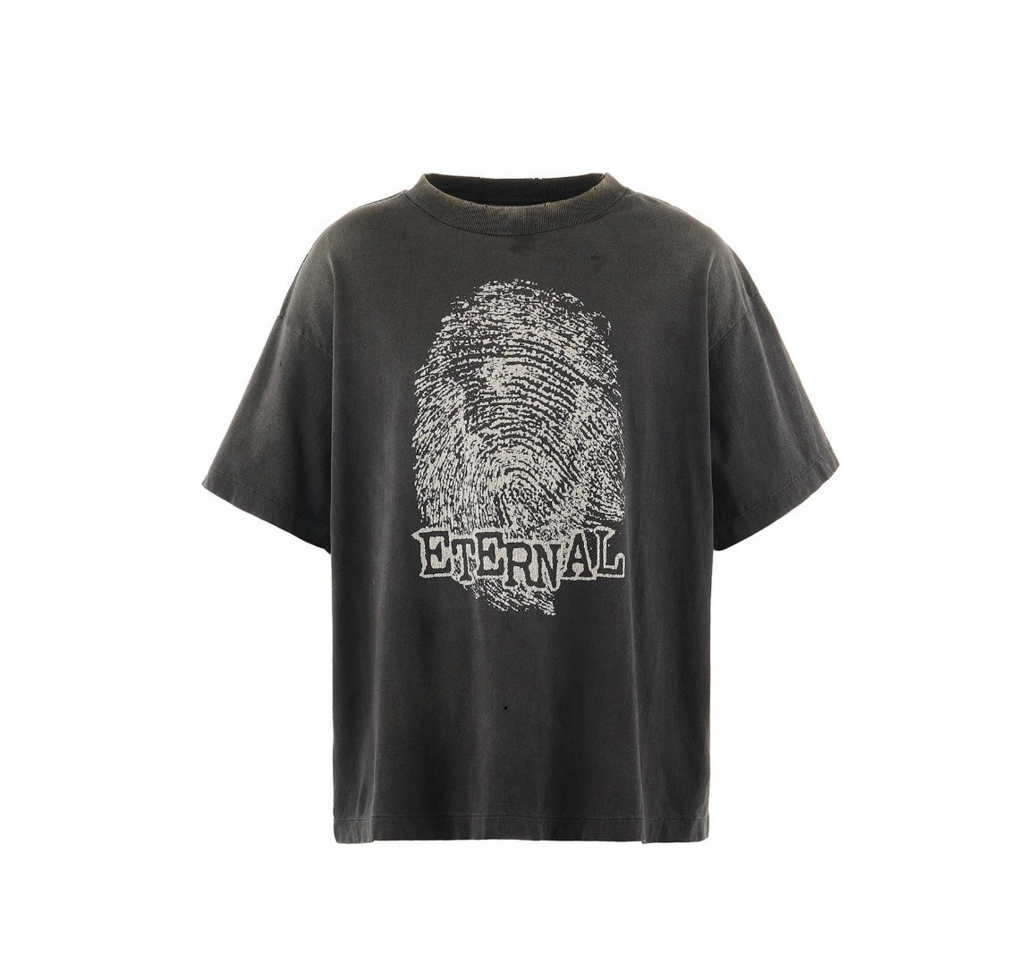 Saint Michael Eternal Fingerprint Washed Black Vintage Tee