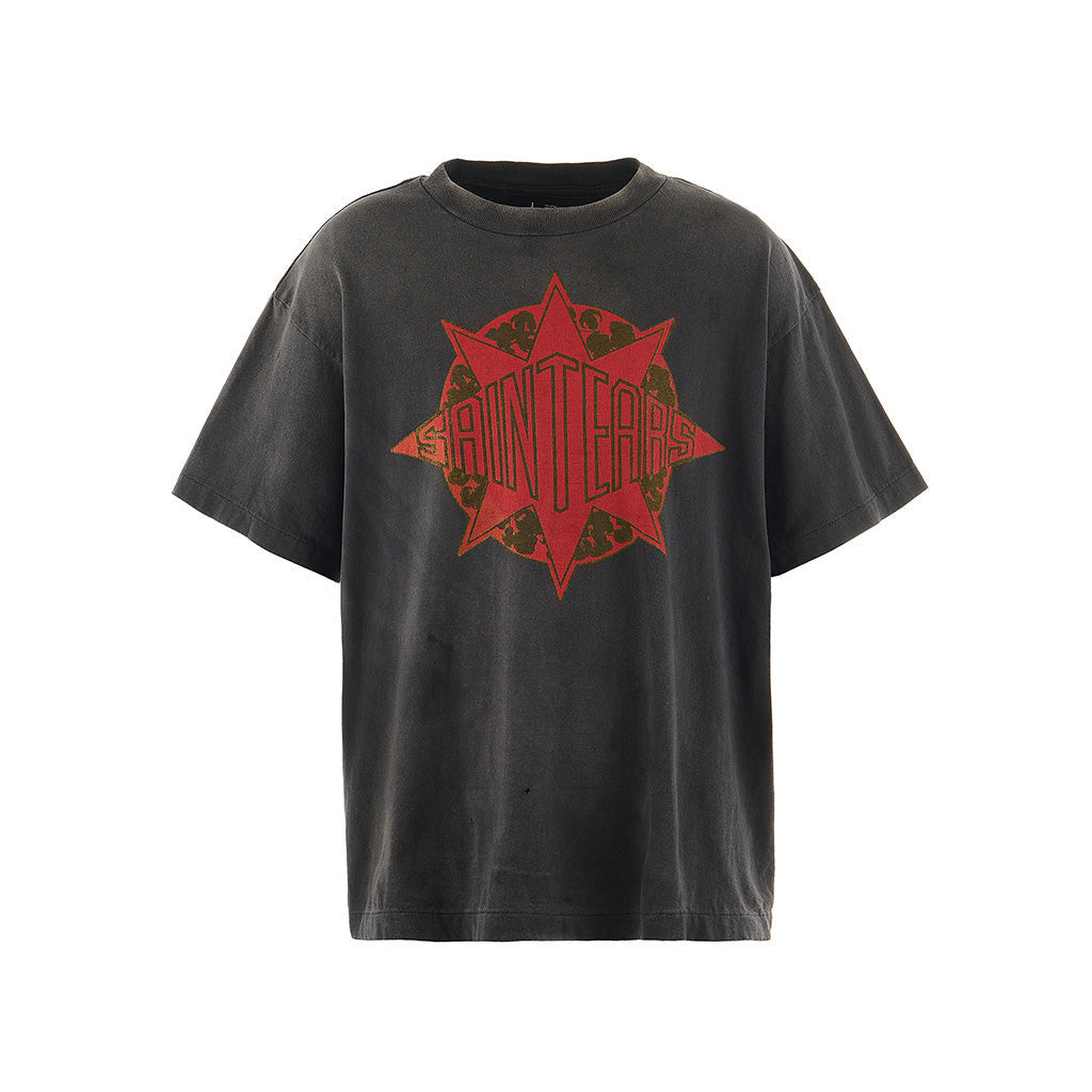 Saint Michael Ceremony Star Washed Black Vintage Tee