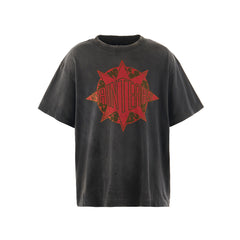 Saint Michael Ceremony Star Washed Black Vintage Tee