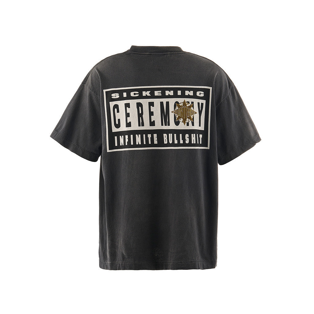 Saint Michael Ceremony Star Washed Black Vintage Tee