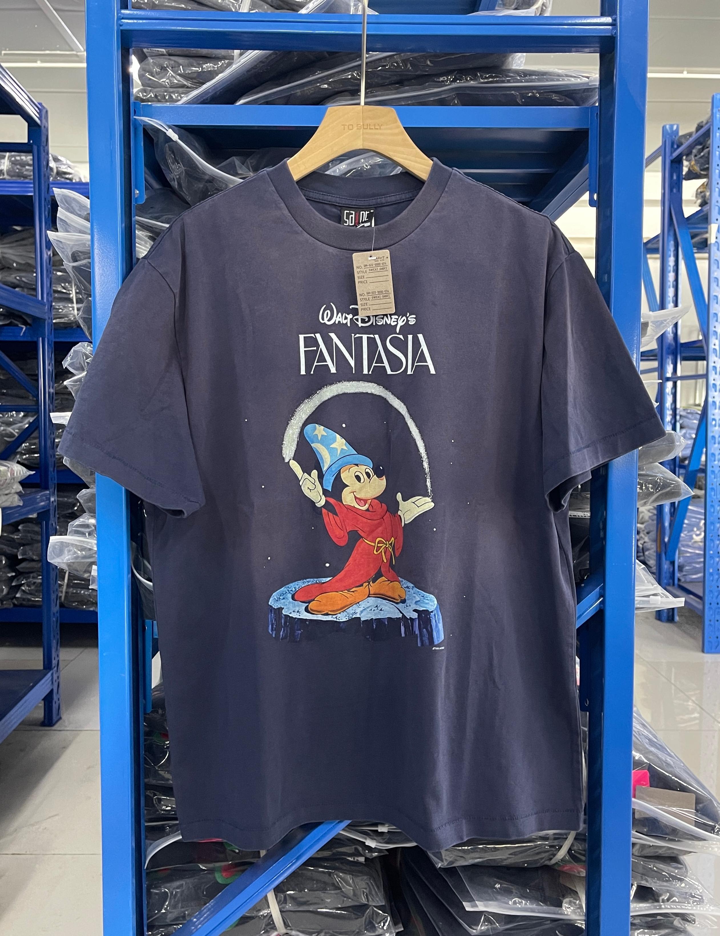 Saint Michael Fantasia Mickey Navy Vintage Tee