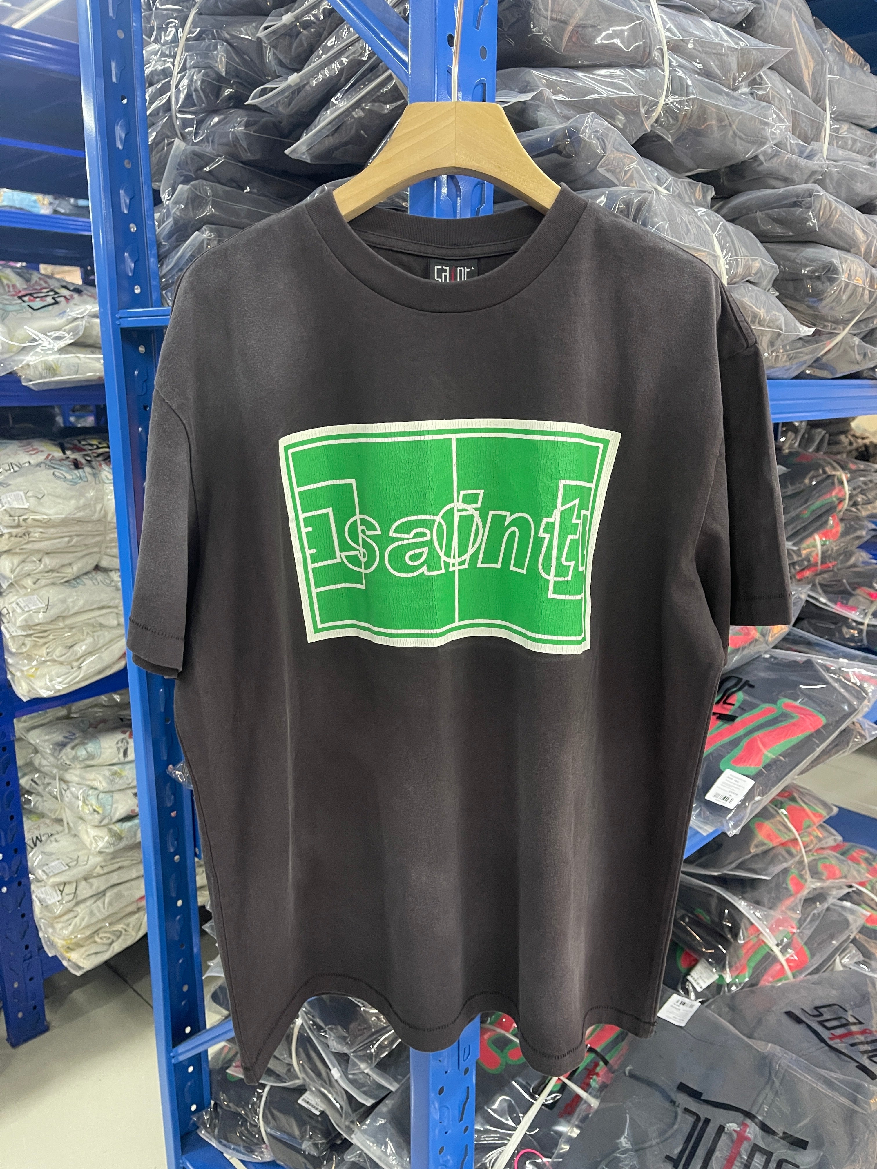 Saint Michael Night Hymn Green Box Vintage Black Tee