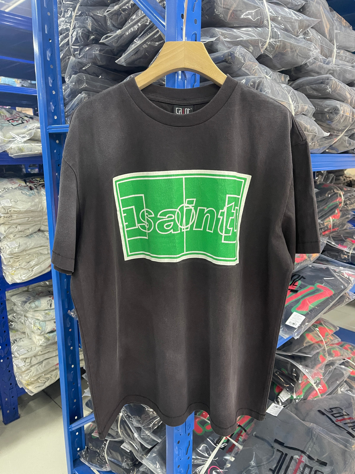 Saint Michael Night Hymn Green Box Vintage Black Tee