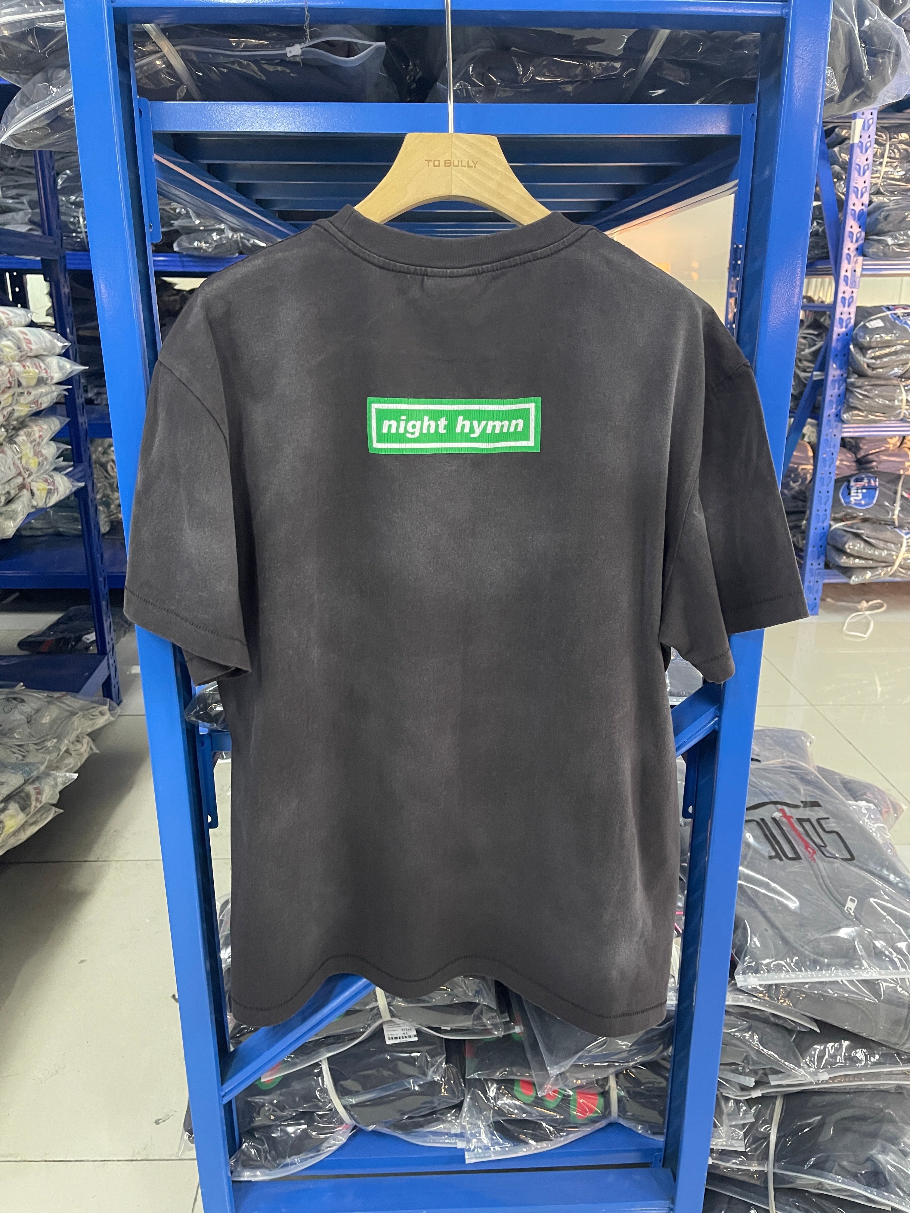 Saint Michael Night Hymn Green Box Vintage Black Tee