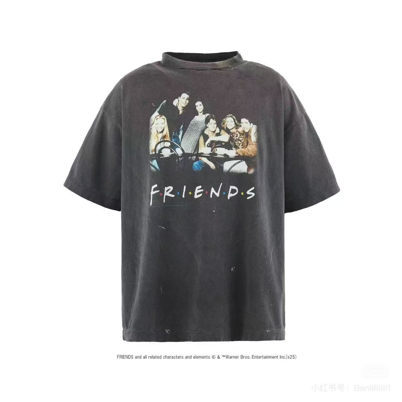 Saint Michael Friends Vintage Washed Black Tee