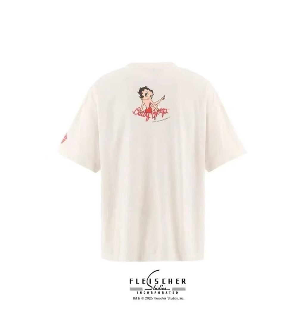 Saint Michael Betty Boop Off‑White Vintage Tee