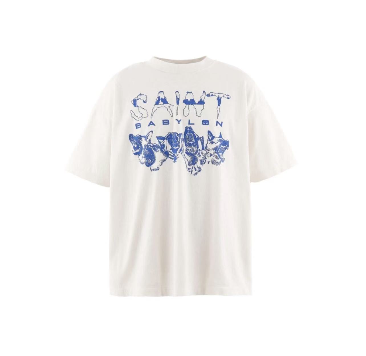 Saint Michael Babylon Dual‑Sided Print Tee White